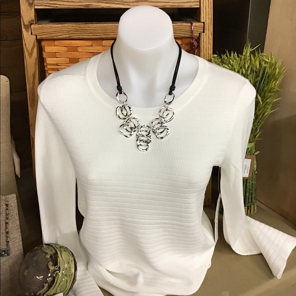 Tribal White Sweater